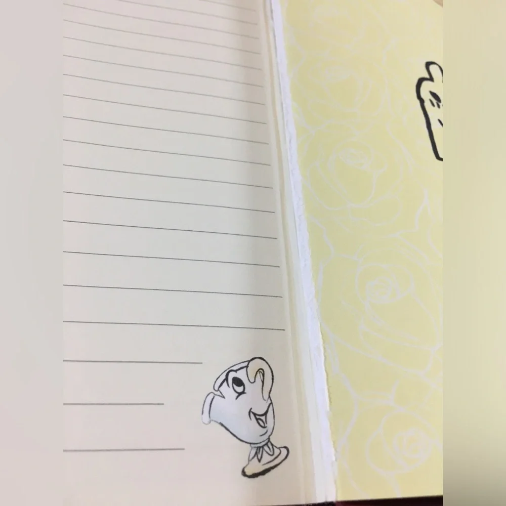 Disney Park Beauty & The Beast Red Embossed Hardcover Notebook Journal Belle